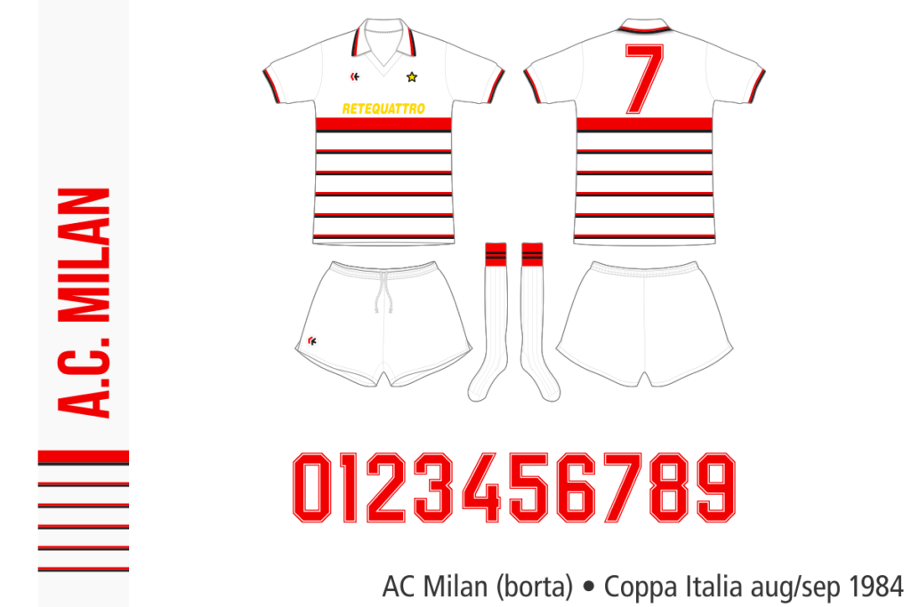 AC Milan 1984/85 (borta, Coppa Italia, aug/sep 1984)