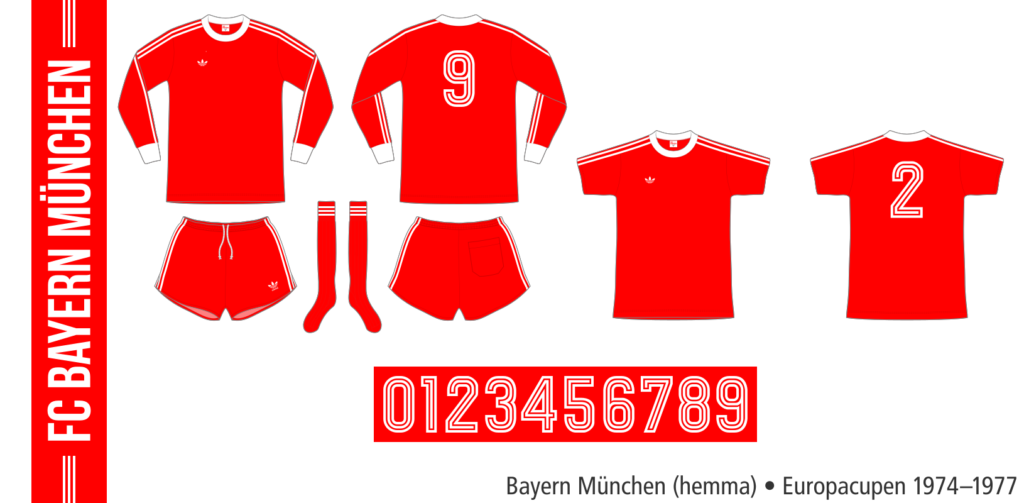 Bayern München 1974–1977 (hemma, Europacupen)