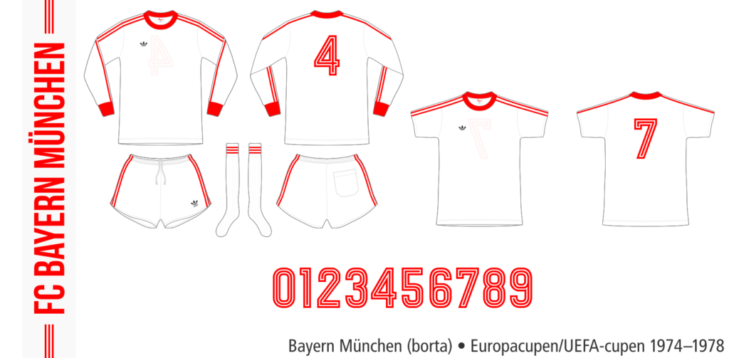 Bayern München 1974–1978 (borta, Europacupen/UEFA-cupen)
