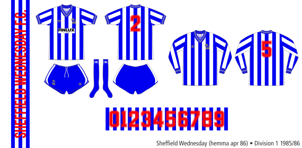 Sheffield Wednesday 1985/86 (hemma april 1986)