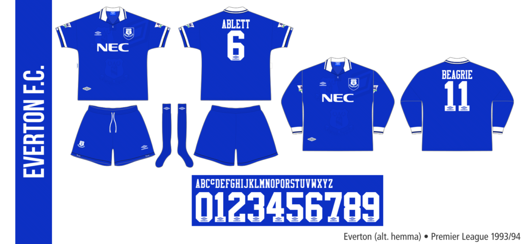 Everton 1993/94 (alternativ hemma)