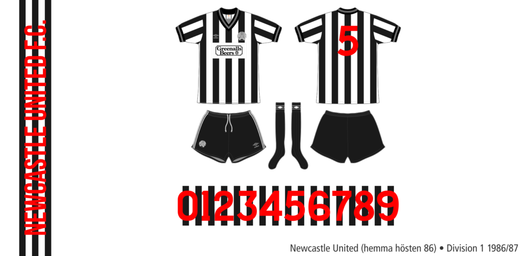 Newcastle United 1986/87 (hemma hösten 1986)