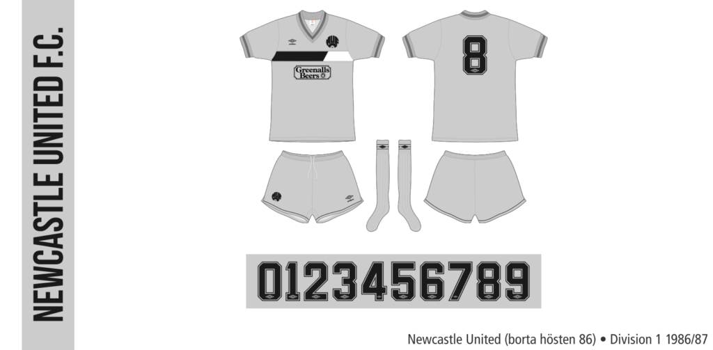 Newcastle United 1986/87 (borta hösten 1986)