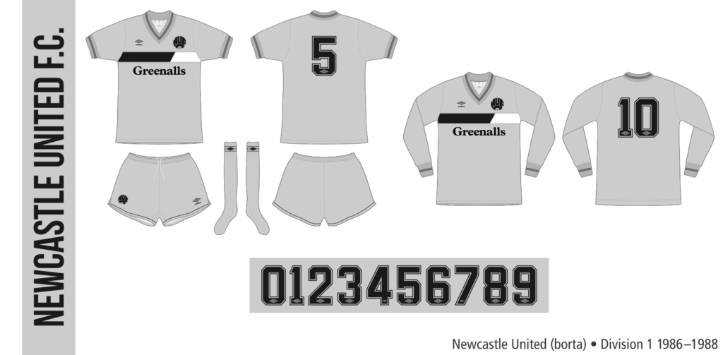 Newcastle United 1986–1988 (borta)