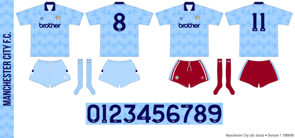 Manchester City 1989/90 (alternativt hemmaställ på bortaplan)