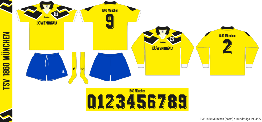 TSV 1860 München 1994/95 (borta, gul)